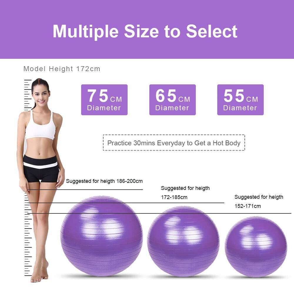 23" 26" 29" Exercise Workout Yoga Ball anti Burst for Fitness Pilates Balance